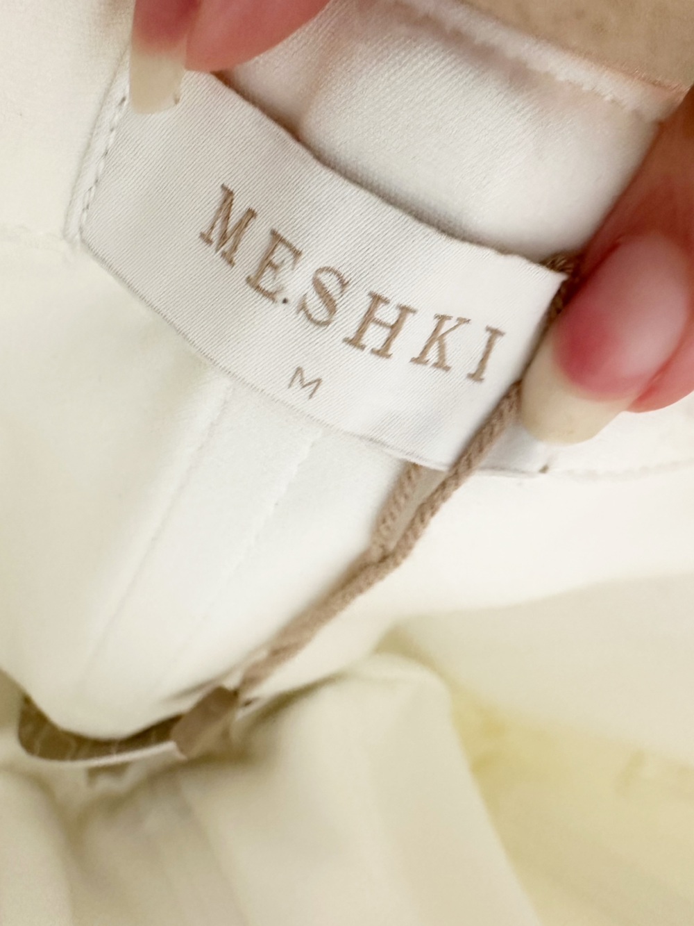 New Meshki Otillie Rose Halter Mini Dress White Satin Corset Medium - Picture 7 of 13